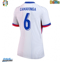 Frankrike Eduardo Camavinga #6 Bortedrakt Dame EM 2024 Kortermet